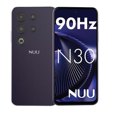 NUU N30 Cell Phone Unlocked for T-Mobile, Mint, Metro, Qlink, Tello 6GB/128GB, Teen Phone, Dual SIM 4G, Octa-Core 6.7" 90Hz HD+, Any Parental APP, Unlocked Android Phones, Purple, 1 Year US Warranty