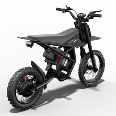Riding'times GT54 Electric Dirt Bike for Teens Adults 37MPH, 27AH Electric Motorcycle with 14"/12" Fat Tire Ebike, 2000W Dual Hydraulic Brakes Mountain Off-Road Ebike for Ages 13+