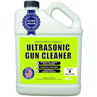 Ultrasonic Gun Cleaner - Makes 8 Gallons - Tillbrook Concentrated Ultrasonic Gun Cleaner - 128 oz Cleaning Solution for Guns, Pistols, & Gun Parts - Safe for Most Gun Finishes - Removes Oil & Grease