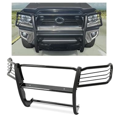 HECASA Brush Guard Compatible with 2005-2014 Toyota Tacoma Bull Bar Front Bumper Grill Grille Guard Protector Brush Push Bar Black Steel Exterior Accessories Power Coated