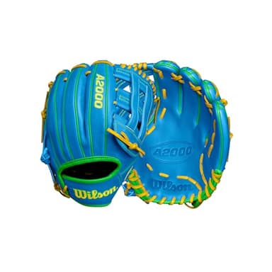 Wilson Spring 2025 A2000® PP05 11.5” Infield Baseball Glove - Right Hand Throw, Sky Blue/Optic Yellow