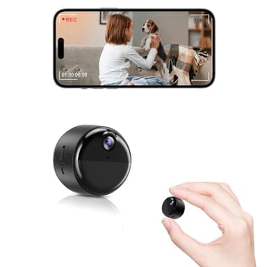 Mini Camera, 1080P Wireless Small Nanny Cam for Home Security, 90 Days Battery Life, Auto Night Vision, Magnetic Installation, PIR Motion Detection,Cloud & Local SD Card Storage with Replay