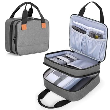 LUXJA Photo Printer Case Compatible with Canon SELPHY CP1500 / CP1300 / CP1200, Photo Printer Bag with Accessory Pockets, Gray