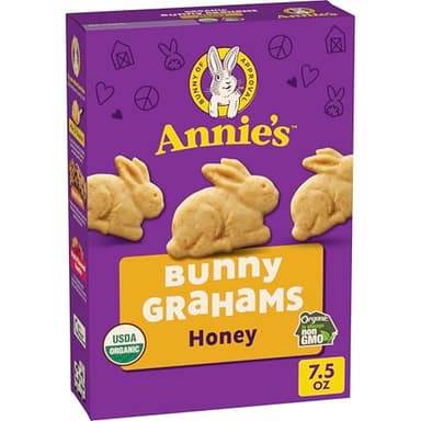 Annie's Organic Baked Bunny Grahams Snacks, Honey, 7.5 oz