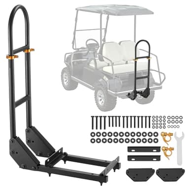 VEVOR Golf Cart Rear Seat Grab Bar, Compatible with Yamaha Club Car EZGO, Most Golf Carts with Metal Footplates, No Modification Needed, 27.5 to 33.5 Inch Height Adjustable