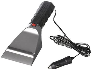 ROAD GENIE 12V Heated Ice Scraper | 14' (4.27 m) Cord | ABS Plastic | LED Indicator | Rubber Squeegee | Melt & Wipe System | Cool Handle Design