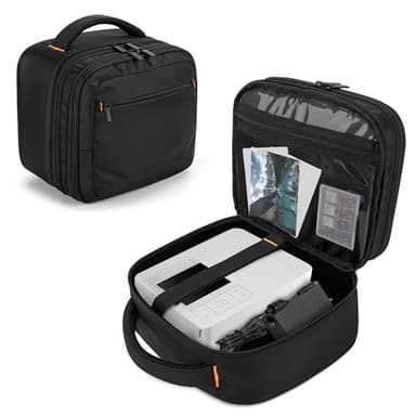 CURMIO Double Layer Photo Printer Case Compatible with Canon SELPHY CP1500/CP1300/CP1200, Portable Printer Camera Storage Bag with Multiple Pockets, Bag Only