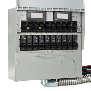 Generator Transfer Switch,50A Pro/Tran2 10-Circuit 2 Manual Transfer Switch,Marked(2025)