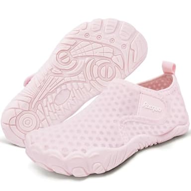 Racqua Girls Water Shoes Kids Boys Swim Aqua Quick Dry Breathable Barefoot Lightweight Non-Slip Pool Beach Outdoor Pink Big Kid 2