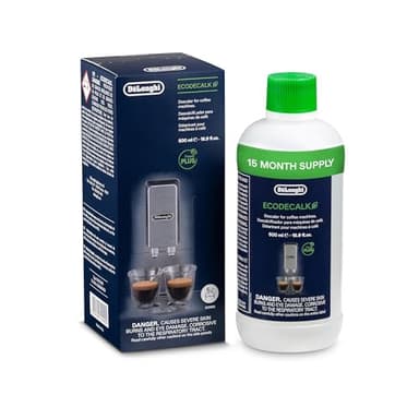 De'Longhi EcoDecalk Descaler, Universal Descaling Solution for Coffee & Espresso Machines, 16.90 oz (5 uses)