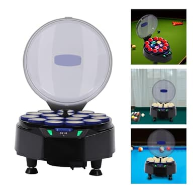 Pool Ball Cleaner and Polisher Machine, 180W Electric Billiard Ball Cleaning Machine Automatic Pool Ball Polishing Cleaning Machine Billiard Ball Polishing Cleaning Machine-3min/Cleaning 16 Balls