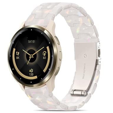 Compatible with Garmin Venu 3 Watch Band Resin, Venu 2/Venu 4 45mm, 22mm Strap Compatible for Forerunner 265/255/Vivoactive 4 Wristband Bracelet Replacement with Stainless Steel Buckle