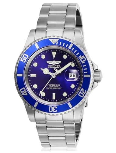 Invicta Men's Pro Diver Quartz Watch with Stainless Steel Strap, Silver, 20 (Model: 26971)