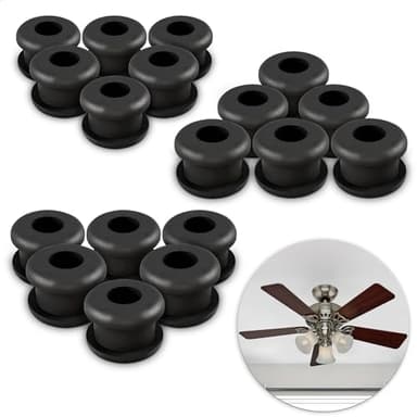 18 Pcs Rubber Grommet Kit for Hunter Ceiling Fan Parts - Grommets for Hunter Fan Blade Grommets Spare Kit - Ceiling Blade Rubber Washers