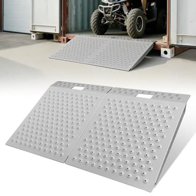 Shed Ramps 2 Pcs, 29" x 48" Shed Ramp for Riding Mower & Lawn Equipment, 1500 lbs Capacity Anti-Slip Punch Plate Ramp for Garages, Barns, Metal Ramps for Wheelchairs, ATV, Lawnmower, Golf Cart