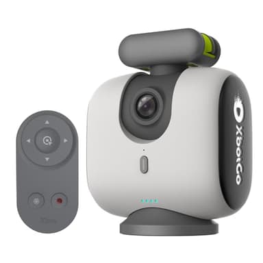 XbotGo Chameleon AI Auto Sports Action Camera - 4K 60FPS Soccer Camera and Basketball Tracking Camera for Team Sports, Live Streaming, No Subscription, Works with iOS & Android (Pearl Grey)