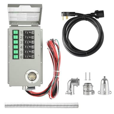 Nature's Generator Transfer Switch 6 Circuits 120V 30A Non-Automatic UL Power Transfer Kit(Indoor)