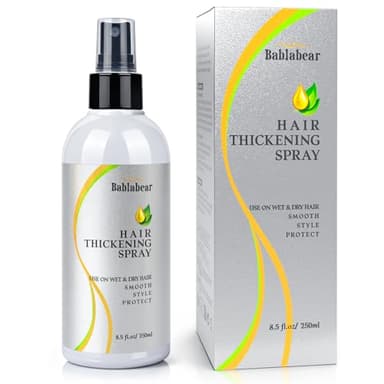 Bablabear Hair Thickening&Volumizing Spray for Fine Thin Hair,Adds Instant Volume,Fullness,Root Support&Extreme Body,Texturizing Spray for Women & Men,Safe for Color Treated Hair-250ml / 8.5 Fl Oz