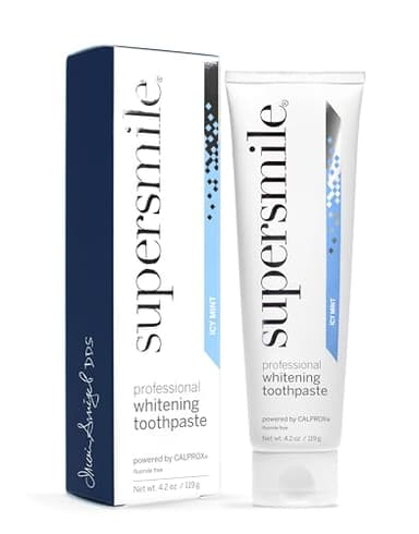 Supersmile ICY Mint Fluoride-Free – Whitening Toothpaste for Visibly Brighter Teeth – Whitens Up to 6 Shades, 4.2 oz