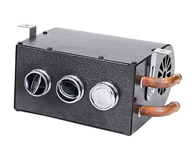 American Cooling Solutions 12 Volt Universal Auxiliary Cab Heater | 3,000 BTU | Fits Tractor, Truck, Bus, Van, Car, UTV | 2V Fan Motor & Heat Outlet Ports | Compact Size | Installation Kit Included