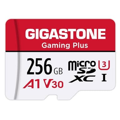 【for Switch 1 Only】 GIGASTONE 256GB Micro SD Card, Gaming Plus, MicroSDXC Memory Card for Nintendo-Switch 1, Steam Deck, 4K Video Recording, UHS-I A1 U3 V30 C10, up to 100MB/s, with Adapter
