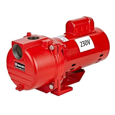 Red Lion RL-SPRK200 230 Volt, 2 HP, 76 GPM Cast Iron Sprinkler/Irrigation Pump with Thermoplastic Impeller, Red, 97102001