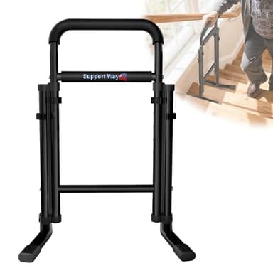 Support Way Stand and Sit Assist Device for Elderly, 2-in-1 Mobility Aid for Couch & Stairs, Adjustable Standing Cane with Wide Base, Lift Assist for Chair, Bed, Toilet- 450 Capacity