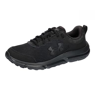 Under Armour Men's Charged Assert 10 Shoes, (002) Black/Black/Black, 12