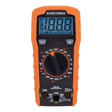 Klein Tools MM325 Multimeter, Digital Manual-Ranging 600V AC/DC Voltage Tester, Tests Batteries, Current, Resistance, Diodes, and Continuity