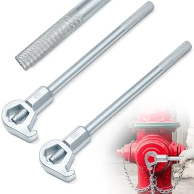 Tandefio 2 Pcs Fire Hydrant Wrench tool Heavy Duty Adjustable, Fits 1-1/2" to 6" Bolt Head Sizes, Fire Equipment Hydrant Wrench for Loosening Caps and Opening Valves, Tightening Nuts, Pipes