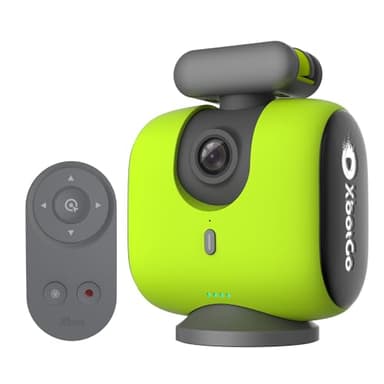 XbotGo Chameleon AI Auto Sports Action Camera - 4K 60FPS Soccer Camera and Basketball Tracking Camera for Team Sports, Live Streaming, No Subscription, Works with iOS & Android (Lemon Green)