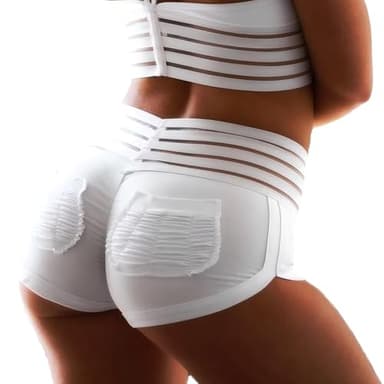Womens Booty Scrunch Shorts Sexy Butt Lifting Ruched Shorts High Waist Dance Workout Hot Pants with Pockets White L