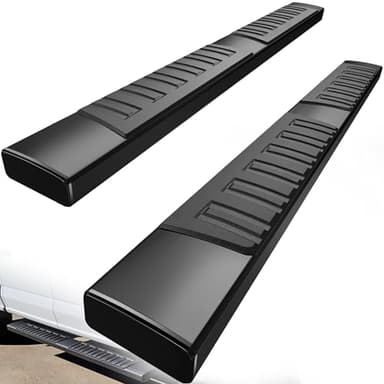 YITAMOTOR 6 inch Running Boards Compatible with 2015-2025 Ford F-150 SuperCrew Cab Pickup 4-Door & 2017-2024 Ford F-250 F-350 Super Duty Crew Cab Black Textured Aluminum Side Steps Nerf Bars