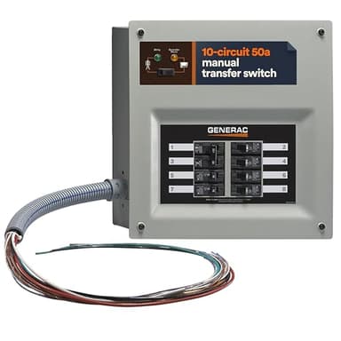 Generac 9854 HomeLink 50-Amp Indoor Pre-Wired Manual Transfer Switch Kit: Seamless Power Transition for Your Home