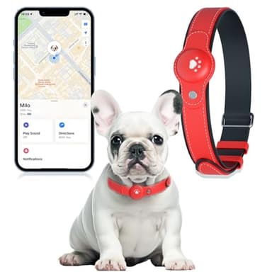 2-in-1 GPS Tracker for Dogs: Smart Collar with Real-Time Location, No Monthly Fee, Unlimited Range (iOS Only) GPS Tracker Dog Collar- Ideal for Small, Medium Large Dogs(Tracker Included)