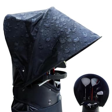 Golf Bag Rain Cover – Lightweight 250g Waterproof & UV-Resistant Hood with Flexible Frame, Fits Stand & Cart Bags, No-Zip Quick-On Design – 1680D Oxford