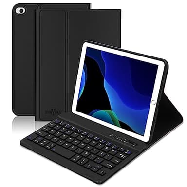 BORIYUAN for iPad mini 1 2 3 4 5 Case with Keyboard, Detachable Wireless Bluetooth Keyboard, Slim Magnetic Folio Protective Cover Case with Pencil Holder for iPad mini 7.9 inch, Auto Sleep/Wake