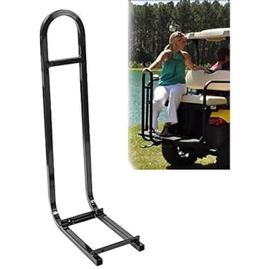 Huskey Golf Cart Grab Bar Compatible with EZGO/Club Car/Yamaha, Strong and Durable Golf Cart Rear Seat Grab Bar in One Solid Piece with Mounting Hard