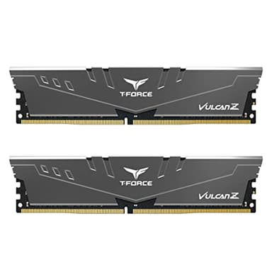 TEAMGROUP T-Force Vulcan Z DDR4 16GB Kit (2x8GB) 3200MHz (PC4-25600) CL16 Desktop Memory Module Ram (Gray) - TLZGD416G3200HC16CDC01