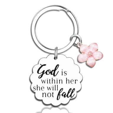 Klpoyu Christian Gifts for Women Inspirational Bible Verse for Friends Teen Girl Christian Keychain Spiritual Gifts Religious Biblical for Women Faith Based Gift Bible Accessories