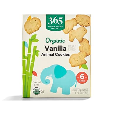 365 by Whole Foods Market, Organic Multi Pack Vanilla Animal Cookie, 6.3 Ounce