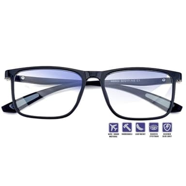 Distance Nearsighted Glasses For Men,Women Near Sighted Vision Driving Farsighted Eyeglasses,Mens Nearsight Myopia See Far Sight Computer Eye Glass,Cheaters Anti Blue Light Blocking TR90 Frame -1.5