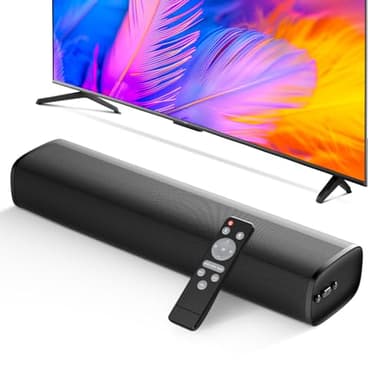 MZEIBO Sound Bar, 50W Soundbar for Smart TV Bluetooth 5.3 Speaker 17Inch with ARC/Optical/AUX Connection Surround for Home Theater Audio TV/PC/Gaming/Projectors