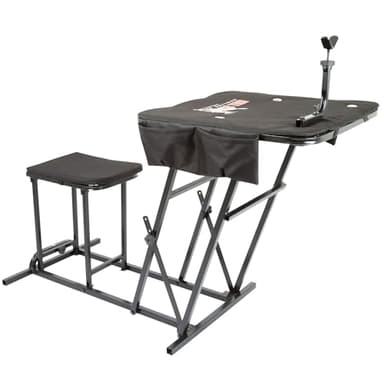 Kill Shot Portable Shooting Bench Seat 300 lb Capacity with Adjustable Table & Gun Rest