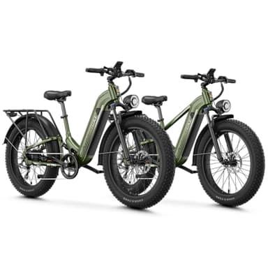 Aipas M1 Pro & M2 Pro Electric Bike Combo, 1800W Peak Motor Fat Tire EBikes for Adults, 36MPH Electric mountain Bike with 48V 17.5Ah Battery, 26" x 4.0" All-Terrain Tires, 7 Speed, 85 Miles Long Range