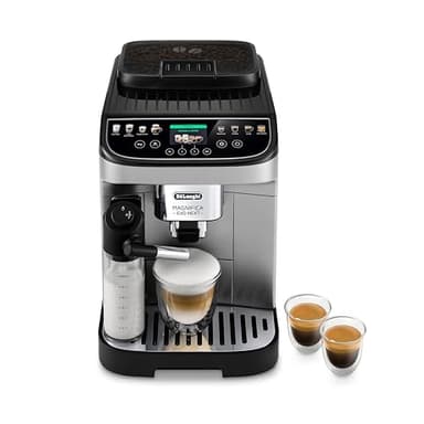 De'Longhi Magnifica Evo Next Fully Automatic Espresso Machine - Programmable Coffee Maker with Grinder and Milk Frother - Hot & Cold Brewer for Espresso, Latte, Cappuccino, Americano, Tea and More