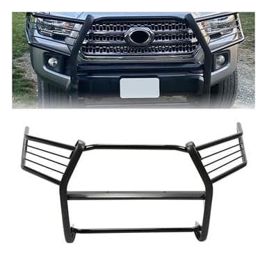 HECASA Front Brush Guard Bumper Grille Compatible with 2016-2023 Toyota Tacoma Bull Bar Brush Push Bar Guard Protector Powder Coated Black Steel Exterior Accessories