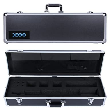 GEEK Professional Hard Case for Yamaha Digital Saxophone YDS-150 Suitcase Digital Wind Instrument Handled Case Full Protection Big Volume Packing YDS150 Body Batteries Accessories (YDS-150&Silver)