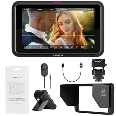 Atomos Ninja TX GO 5.2" Full HD Touchscreen Wi-Fi HDR On-Camera Monitor/Recorder, Bundle with 5.2" Creator Accessory Kit
