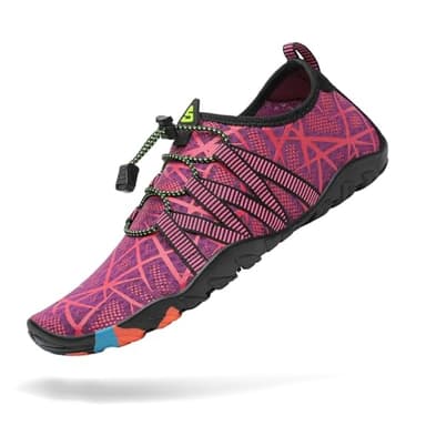 Mishansha Water Shoes for Women Men Barefoot Beach Shoe Quick Dry Aqua Swim Socks for Surfing Yoga Size 6 Women/ 5 Men Purple Pizzazz